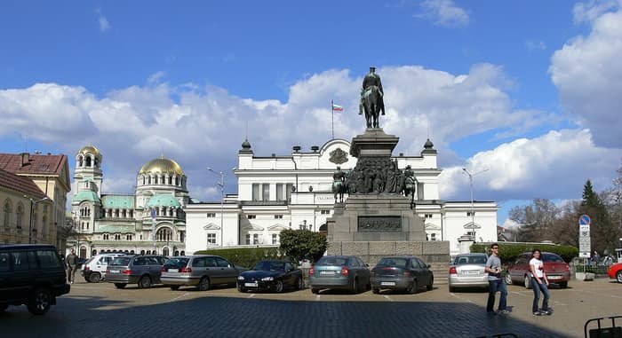 The Monument to the Tsar Liberator in front of the National Assembly square in Sofia
