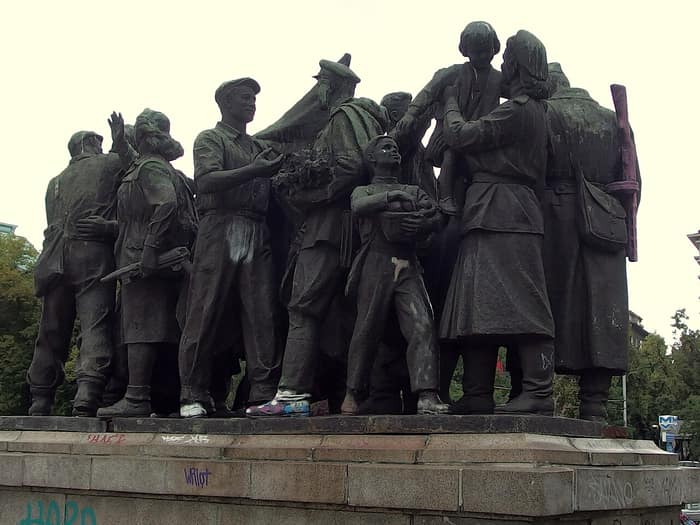 The Monument to the Soviet Army in Sofia, view of the memorial complex