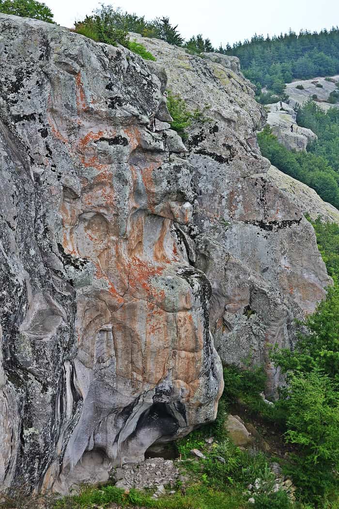 A rock formation at Belintash that resembles a face