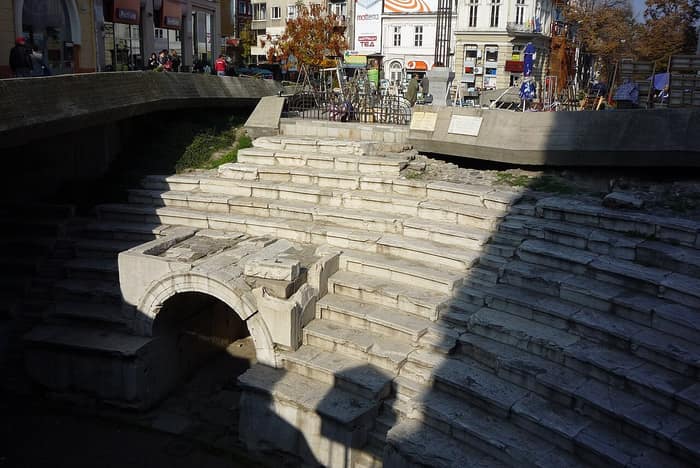 The Roman stadium in Plovdiv, first view (file named Amphitheatre)