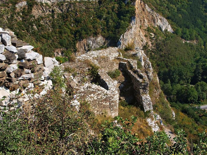 Asen's Fortress on its rocky ridge above Asenovgrad