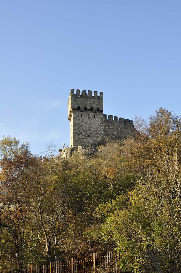 Baldwin's Tower seen from below, second view