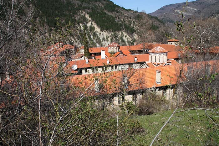 Bachkovo Monastery seen from above