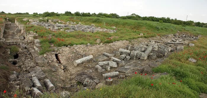The ancient Roman city site of Oescus near Gigen